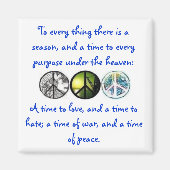 Ecclesiastes 3:8 マグネット (正面)