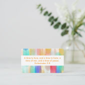 Ecclesiastes 3:8 KJV Bible Verse Rainbow 名刺 (スタンド正面)