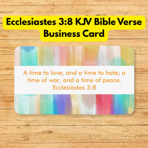 Ecclesiastes 3:8 KJV Bible Verse Rainbow 名刺