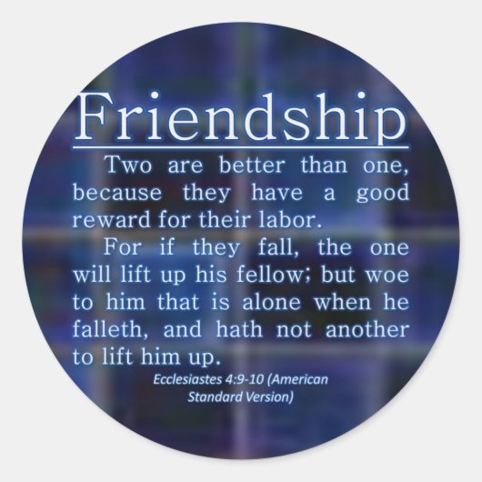 Ecclesiastes 4:9-10 ラウンドシール (正面)