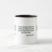 Ecclesiastes 5:10 KJVバイブル聖句Two-Tone Mug マグカップ (中央)