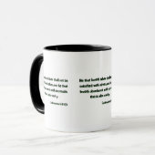 Ecclesiastes 5:10 KJVバイブル聖句Two-Tone Mug マグカップ (正面左)
