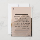 Ecclesiastes 7:8 KJVバイブル聖句Pic Flat Greeting カード (正面)