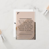 Ecclesiastes 7:8 KJVバイブル聖句Pic Flat Greeting カード (正面/裏面インサイチュ)