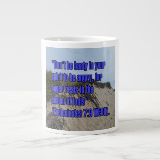 Ecclesiastes 7:9 WEBU Mug ジャンボコーヒーマグカップ (正面)