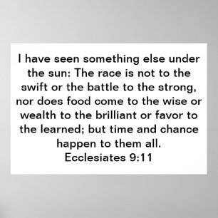 Ecclesiastes 9:11 ポスター