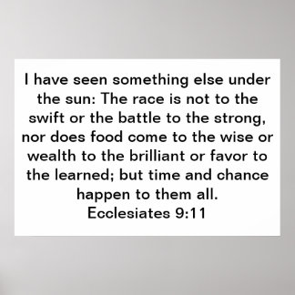 Ecclesiastes 9:11 ポスター