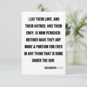 Ecclesiastes 9:6 KJV Bible Verse Flat Greeting カード (スタンド正面)