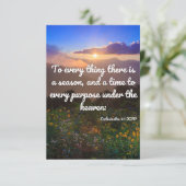 Ecclesiates 3:1 KJV Bible Verse Pic Flat Greeting カード (スタンド正面)