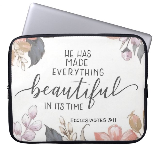 Ecclesites 3:11ノートパソコンバッグ ラップトップスリーブ (正面)