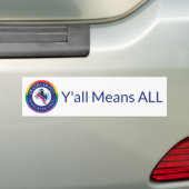 ECDPプライドバンパーステッカー – Y'all means ALL バンパーステッカー (車上)