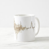 ECGコーヒーステインアートナーシングキャット コーヒーマグカップ (正面右)