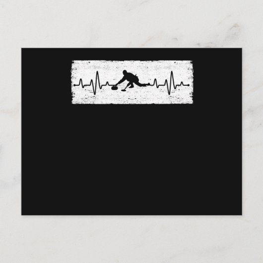 ECGパルスカーリングストーンウィンタースポーツカーラー ポストカード (正面)