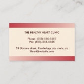 ECG波エレガント心医名刺 名刺 (裏面)