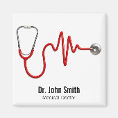 ECG波EKGハートビートライン医療聴診器 マグネット (正面)