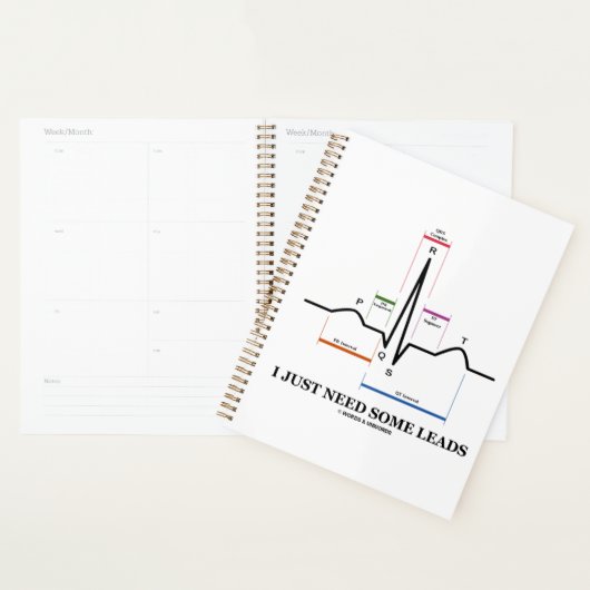 ECG EKGの医療ユーモアのリードが必要だ プランナー手帳 (ディスプレー)