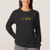 Ecg Heartbeat Video Game Player Gaming Console Pc Tシャツ (正面)