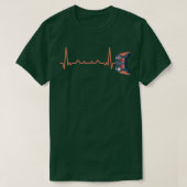 Ecg Heartbeat Video Game Player Gaming Console Pc  Tシャツ (デザイン正面)