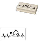 Ecg Pickleball Heartbeat ラバースタンプ (押印)