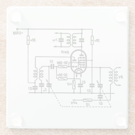 ECH81 Frequency Converter ガラスコースター (裏面)