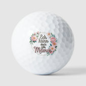 Ech hu meng Mamm gär – Luxembourgish Mother's Day ゴルフボール (正面)