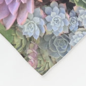 Echeveriaのカラフルなパステル調の水気が多い小さい フリースブランケット (角)