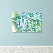 Echeveria 'Blue Frills'キャンバス印刷 キャンバスプリント (インサイチュ (ウッドフロア))