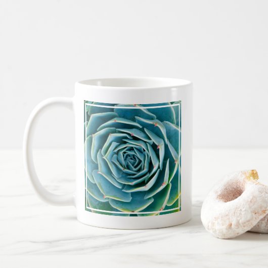 Echeveria Rosette, Secret Garden of Marrakech コーヒーマグカップ (ドーナツ)