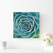 Echeveria Rosette, Secret Garden of Marrakech スクエア壁時計 (ホーム)