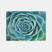 Echeveria Rosette, Secret Garden of Marrakech フリースブランケット (正面(横))