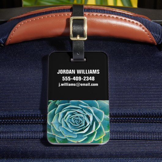 Echeveria Rosette, Secret Garden of Marrakech ラゲッジタグ (正面インサイチュ2)