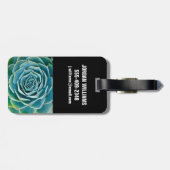 Echeveria Rosette, Secret Garden of Marrakech ラゲッジタグ (裏面横)