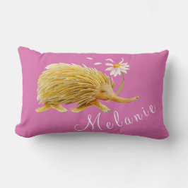 Echidna水色whimsy女の子の名前の枕 ランバークッション