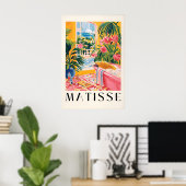 Echidna in Bathtub Art Print Matisse Style ポスター (ホームオフィス)