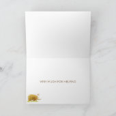 Echidna whimsy動物の水の色のアートカード サンキューカード (内部)