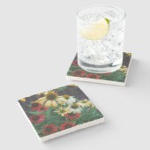 Echinaceaの石造りのコースター ストーンコースター (横)