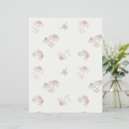 Echinacea Coneflowers Pattern Binder paper (スタンド正面)