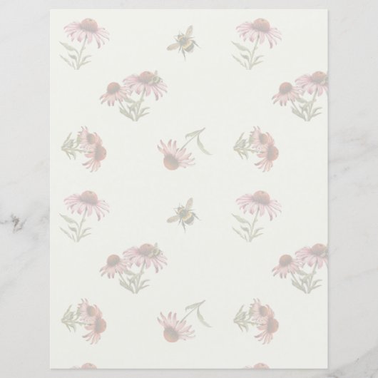 Echinacea Coneflowers Pattern Binder paper (正面)