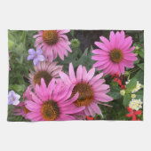 Echinacea coneflowers tea towel キッチンタオル (横)