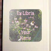 Echinacea Flowers in the Sun Bookplate スクエアシール