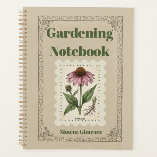 Echinacea Vintage Botanical Gardening Journal プランナー手帳
