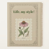 Echinacea Vintage Botanical Gardening Journal プランナー手帳 (裏面)