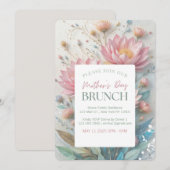 Echinaceas 3D Brunch Mother's Day 招待状 (正面/裏面)