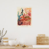 Echinderms, Barrier Reef素晴らしヴィンテージ・アート・ポスター ポスター (キッチン)