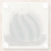 Echinocactusのhorizonthaloniusのサボテンのコースター ガラスコースター (裏面)