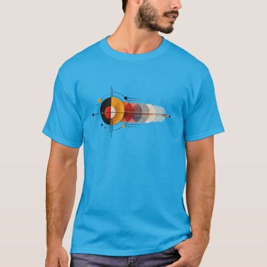 Echo – 極簡主義幾何学的抽象芸術 tシャツ (正面)