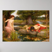 Echo and Narcissus by John William Waterhouse ポスター (正面)