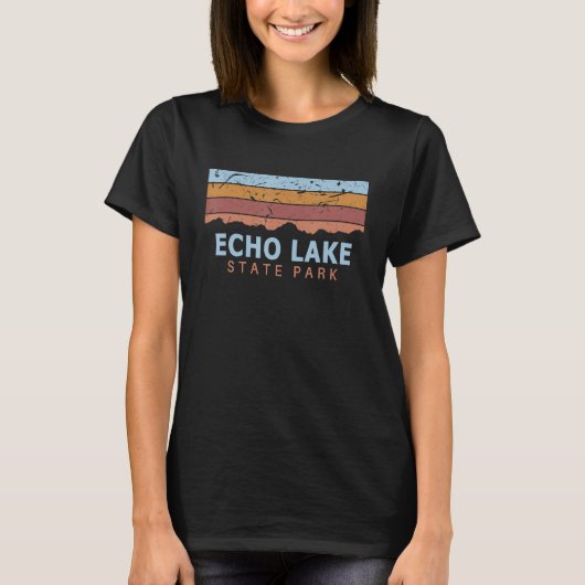 Echo Lake State Park New Hampshire Retro Cool Tシャツ (正面)