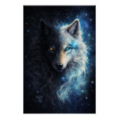 Echo of Duality – Cosmic Twin Wolf | Dark & Light  ポスター (正面)