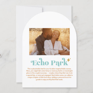 Echo Park Table Number 招待状
